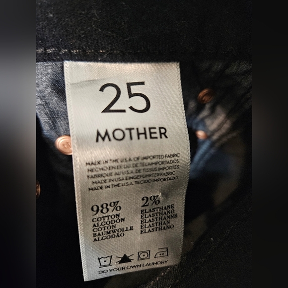 MOTHER THE VAMP MY LIFE AS A SNOW BUNNY BLACK VELVET JEANS - Picture 7 of 7